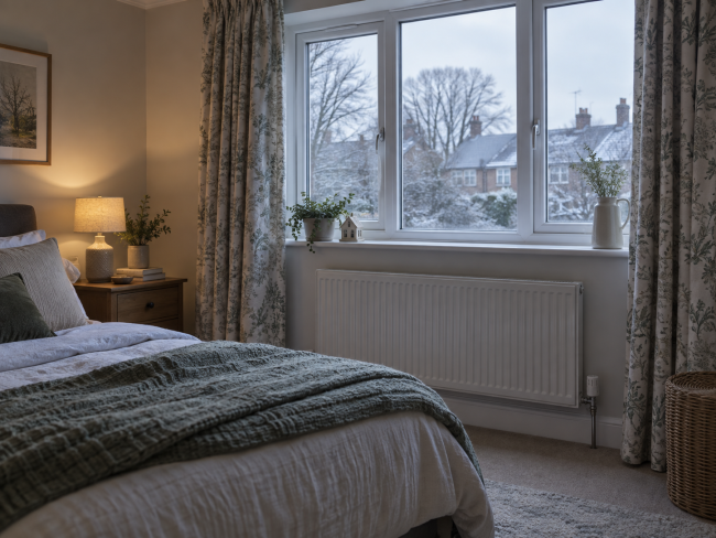 Cold Near the Windows in a Bedroom cold near the windows in a bedroom with modern uPVC glazing